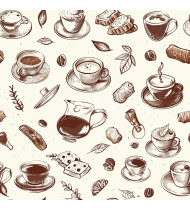 Coffee Patterns - Hand-Drawn Vector Illustrations