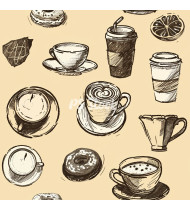 Coffee Patterns - Hand-Drawn Vector Illustrations