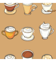 Coffee Patterns - Hand-Drawn Vector Illustrations