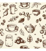 Coffee Patterns - Hand-Drawn Vector Illustrations