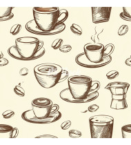 Coffee Patterns - Hand-Drawn Vector Illustrations