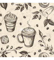 Coffee Patterns - Hand-Drawn Vector Illustrations