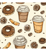 Coffee Patterns - Hand-Drawn Vector Illustrations