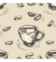 Coffee Patterns - Hand-Drawn Vector Illustrations