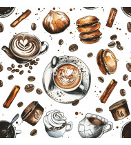 Coffee Patterns - Hand-Drawn Vector Illustrations