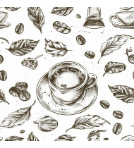 Coffee Patterns - Hand-Drawn Vector Illustrations