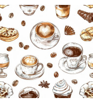 Coffee Patterns - Hand-Drawn Vector Illustrations