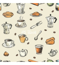 Coffee Patterns - Hand-Drawn Vector Illustrations