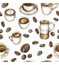 Coffee Patterns - Hand-Drawn Vector Illustrations