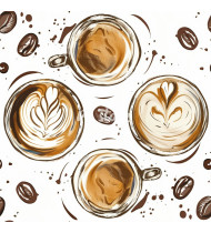 Coffee Patterns - Hand-Drawn Vector Illustrations