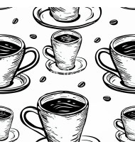 Coffee Patterns - Hand-Drawn Vector Illustrations