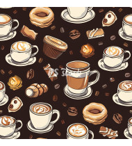 Coffee Patterns - Hand-Drawn Vector Illustrations