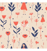 Feminine Patterns - Hand-Drawn Vector Illustrations