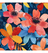 Flower Patterns - Hand-Drawn Vector Illustrations