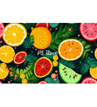 Fruit Patterns - Hand-Drawn Vector Illustrations