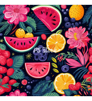 Fruit Patterns - Hand-Drawn Vector Illustrations