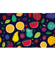 Fruit Patterns - Hand-Drawn Vector Illustrations