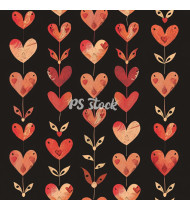 Heart Patterns - Hand-Drawn Vector Illustrations