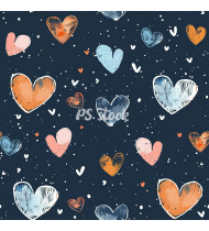 Heart Patterns - Hand-Drawn Vector Illustrations