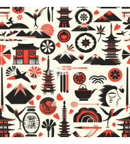 Japanese Patterns - Hand-Drawn Vector Illustrations