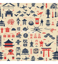 Japanese Patterns - Hand-Drawn Vector Illustrations