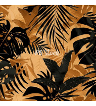 Jungle Patterns in Modern Flat Line Style - Hand-Drawn Vector Illustration