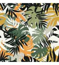 Jungle Patterns in Modern Flat Line Style - Hand-Drawn Vector Illustration