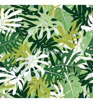 Jungle Patterns in Modern Flat Line Style - Hand-Drawn Vector Illustration