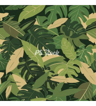 Jungle Patterns in Modern Flat Line Style - Hand-Drawn Vector Illustration