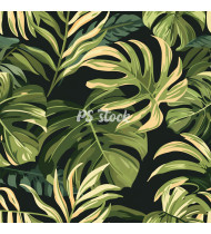 Jungle Patterns in Modern Flat Line Style - Hand-Drawn Vector Illustration