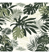 Jungle Patterns in Modern Flat Line Style - Hand-Drawn Vector Illustration