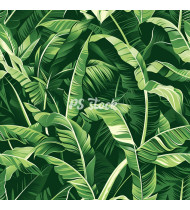 Jungle Patterns in Modern Flat Line Style - Hand-Drawn Vector Illustration