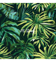 Jungle Patterns in Modern Flat Line Style - Hand-Drawn Vector Illustration