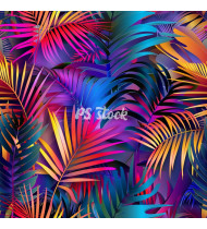 Jungle Patterns in Modern Flat Line Style - Hand-Drawn Vector Illustration