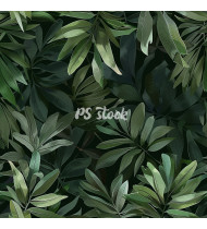 Jungle Patterns in Modern Flat Line Style - Hand-Drawn Vector Illustration