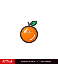 Mascot Fruit Orange Design