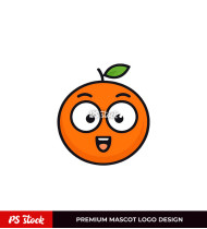 smiling Orange Cartoon Logo