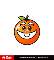 smiling Orange Sticker