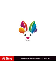 Face Rabbit Icon Logo Design
