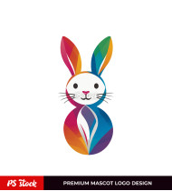 Rabbit Full Color Logo Design