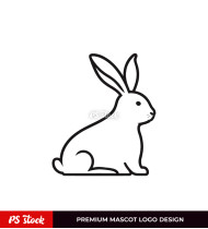 Rabbit Character Logo Design