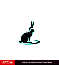 Happy Hare Mascot Logo Design