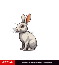 Rabbit Illustration Logo Design