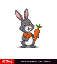 Carrot Carrying Bunny Logo