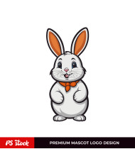 Hilarious Rabbit mascot Logo Design