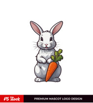 Carrot Courier Bunny Logo design