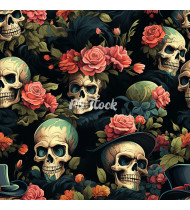 Skull Patterns - Hand-Drawn Vector Illustrations