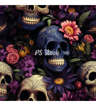 Skull Patterns - Hand-Drawn Vector Illustrations