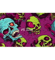 Skull Patterns - Hand-Drawn Vector Illustrations