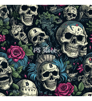 Skull Patterns - Hand-Drawn Vector Illustrations